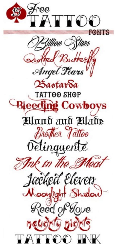 15 Free Tattoo Fonts - Sweet T Makes Three