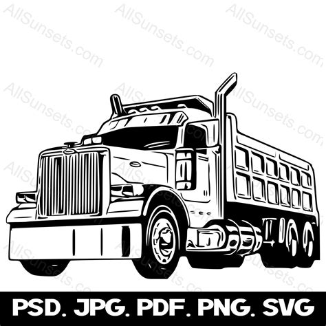 Dump Truck SVG Dirt Tipper Dumping Gravel Hauler Diesel Driver - Etsy ...