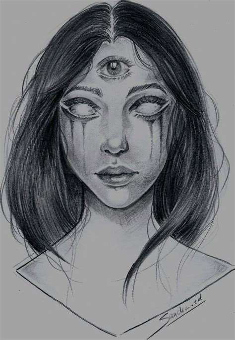 Creepy Sketches, Scary Drawings, Dark Art Drawings, Art Drawings ...