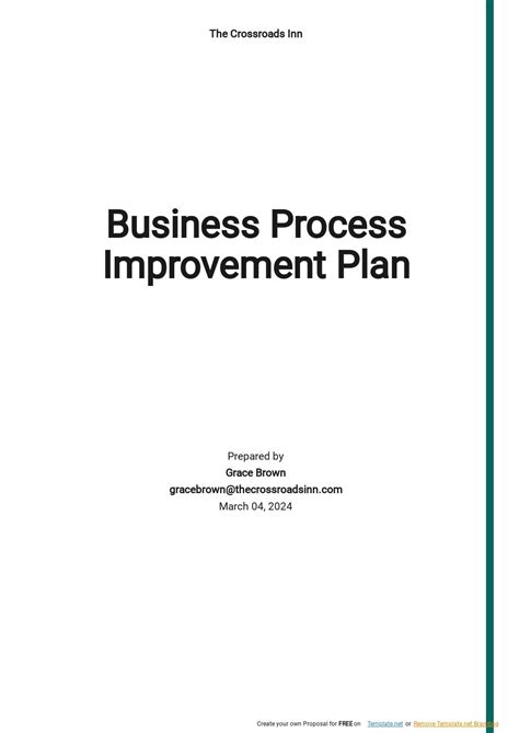 FREE Process Improvement Plan Template in Microsoft Word (DOC ...