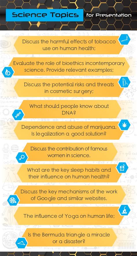 Science Topics for Presentation | Presentation topics, Science topics ...