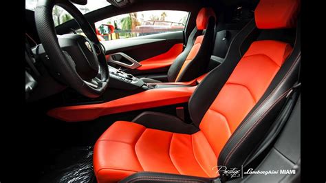 Lamborghini Aventador Orange Interior