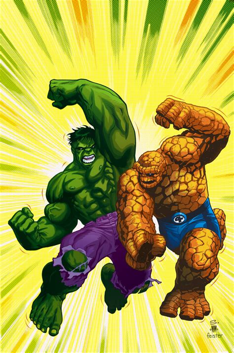 Hulk Vs. Thing by gatchatom on DeviantArt