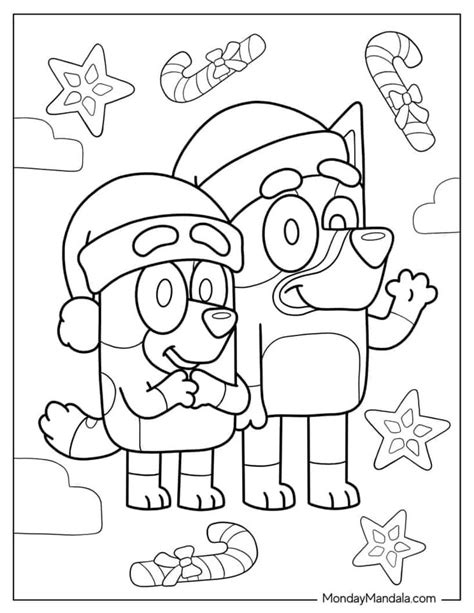 36 Bluey Coloring Pages (Free PDF Printables) | Printable christmas ...