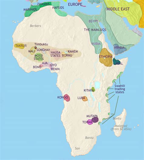 Ancient African Tribes Map