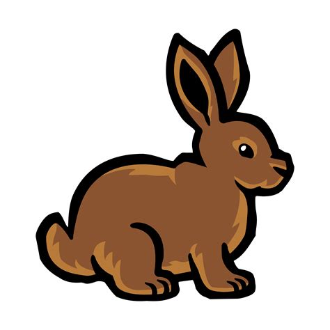 Cartoon Bunny Drawing ~ Rabbit Brown Background Vector Clipart Vecteezy ...