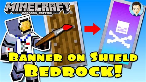 Minecraft Build Hacks How to Banner on Shield Minecraft Bedrock (Easy ...