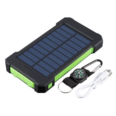 Solar Power Bank Waterproof 600000mAh Dual USB Portable Solar Battery ...