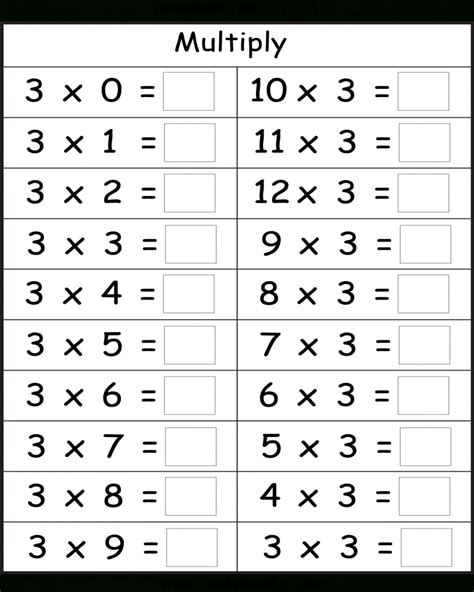 Multiplication Basic Facts – 2, 3, 4, 5, 6, 7, 8 & 9 - Eight - Math ...