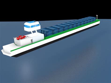 Inland futuristic cargo ship 3D Model $29 - .blend .fbx - Free3D