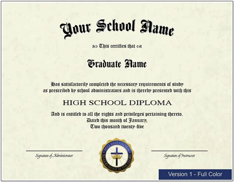 Highschool Diploma Template - prntbl.concejomunicipaldechinu.gov.co