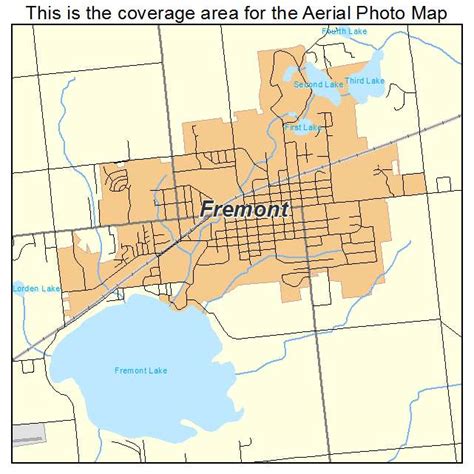 Aerial Photography Map of Fremont, MI Michigan