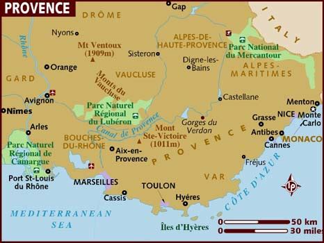 Map of Provence