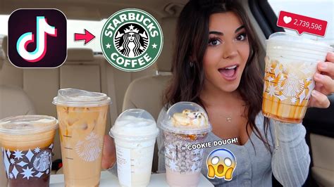 Trying VIRAL Tiktok STARBUCKS DRINKS!! - YouTube