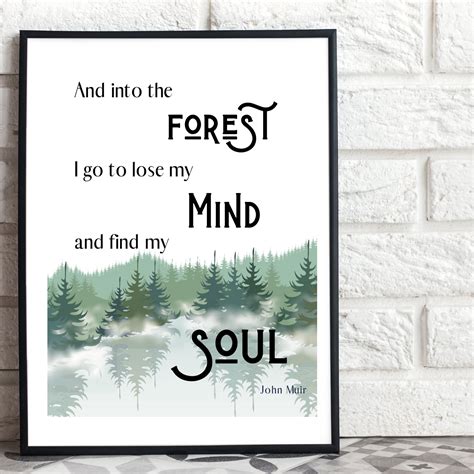 Nature quote wall art printable poster for outdoor | Etsy