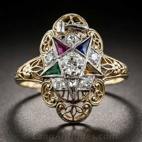 RP: Order of the Eastern Star Masonic Ring | Eastern star jewelry ...