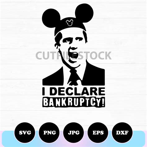 I Declare Bankruptcy SVG Michael Scott Disney Svg Png Funny joke Tv