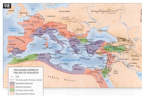 The Roman Empire in the Age of Augustus, 63 BC-14... - Maps on the Web