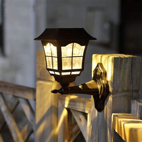 Maggift Solar Wall Lantern Outdoor Wall Sconce Solar Outdoor Led Light ...