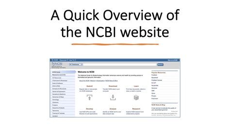 How to Use the NCBI’s Bioinformatics Tools and Databases - YouTube