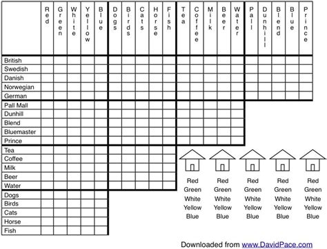 Logic Grid Puzzles Printable