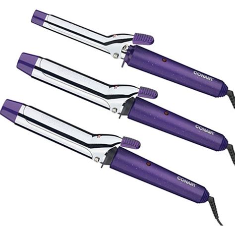 Conair 3-Pack Chrome Curling Iron Set. Combo pack includes: ½ in ...