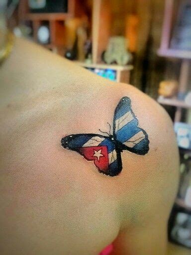 Cuba Flag Butterfly Tattoo on Me !! 11/01/15 | Cuban tattoos, Flag ...