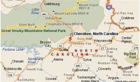 Map Of Cherokee Nc - Map Of The World