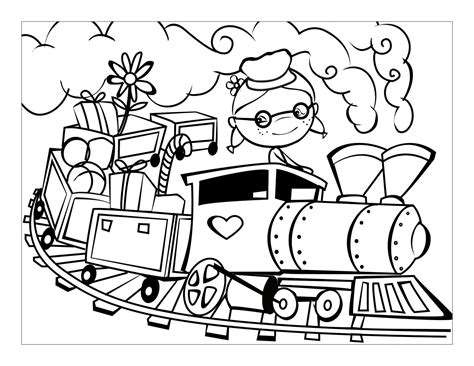 Free Printable Train Coloring Pages - Printable Word Searches