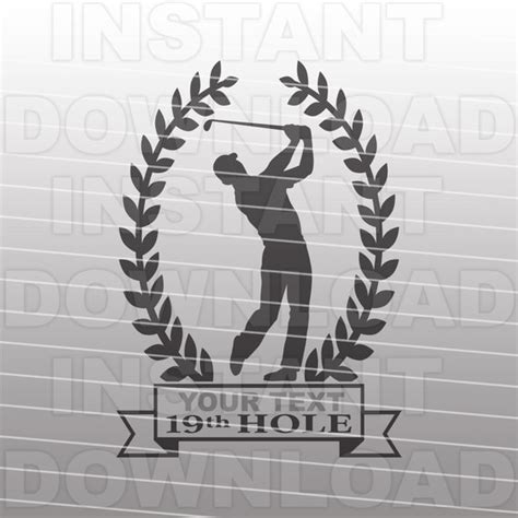 19th Hole Golf Sign Template SVG Filegolfer With Banner SVG - Etsy Canada