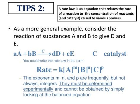 8.1 rate law