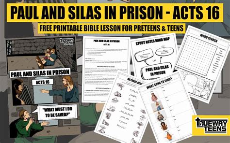 PAUL AND SILAS IN PRISON - ACTS 16 (Bible lesson for teens) - Trueway Kids