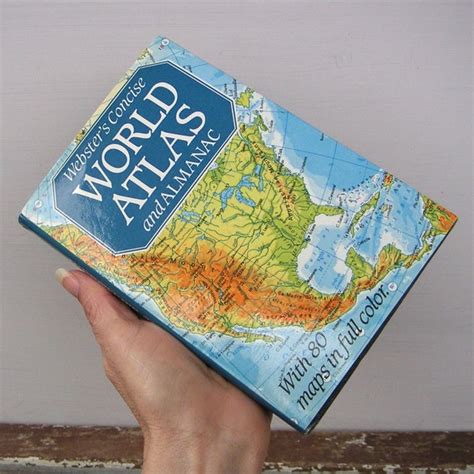 Vintage Concise World Atlas Map Book