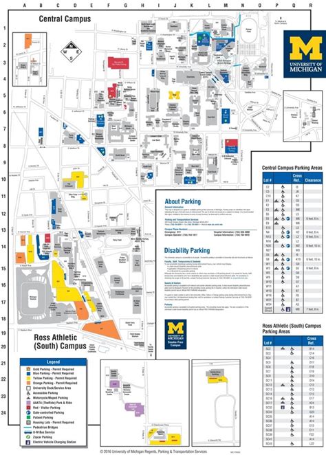 Ann Arbor - University of Michigan campus map | University of michigan ...