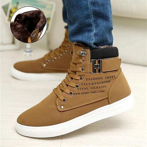 Comfortable High Top Canvas Fashion Man Shoes | Suede shoes men, Dress ...