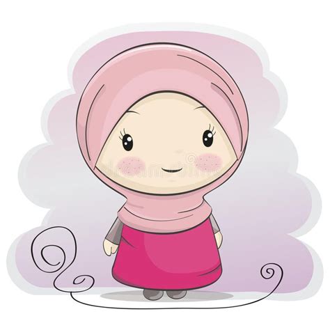 A Cute Muslim Girl Cartoon illustration. A Cute Muslim Girl Cartoon ...