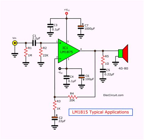 Lm1875 Audio Amplifier Circuit Diagram