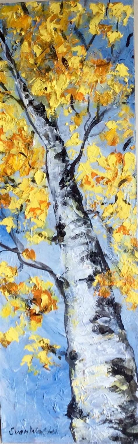 Aspen Tree Abstract Painting Original Painting 36 x 12 | Etsy | Aspen ...