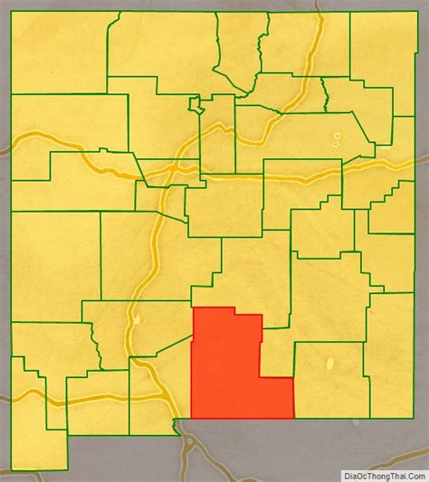 Map of Otero County, New Mexico - Thong Thai Real