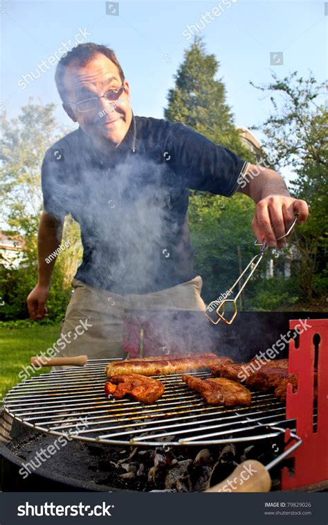 Man Barbecue Grill Smoke Stock Photo 79829026 | Shutterstock