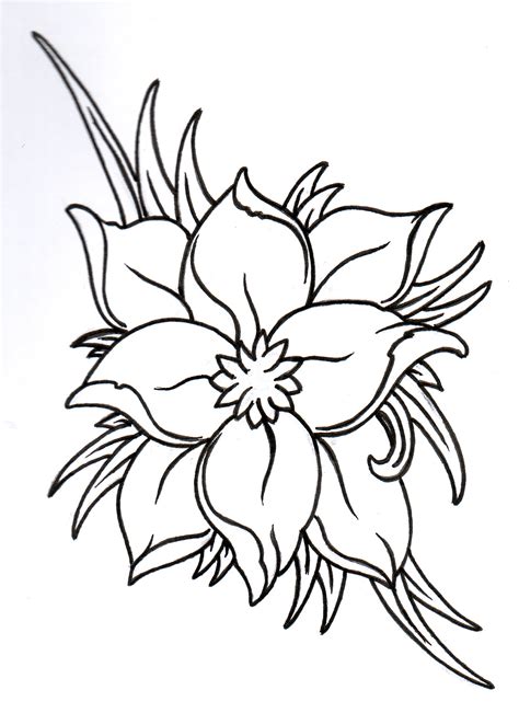 Free Flower Outline, Download Free Flower Outline png images, Free ...