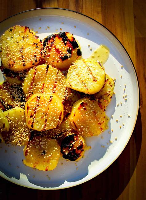 White Sweet Potato Recipe with Maple, Butter + Sesame - Braised & Deglazed