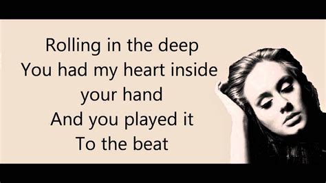 Adele - Rolling in the deep lyrics - YouTube