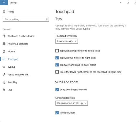 Precision Touchpad settings | Rob Pegoraro