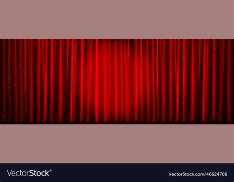 Red theater curtain background show light Vector Image