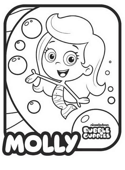 Bubble Guppies Drawings: Molly coloring ~ Child Coloring