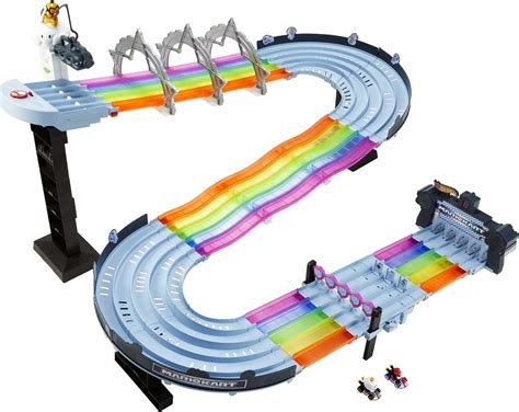 Buy Hot Wheels Mario Kart Rainbow Road Raceway 8-Foot Track Set with ...