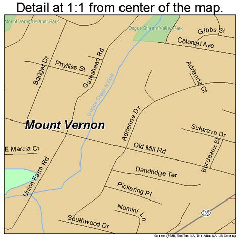 Mount Vernon Virginia Street Map 5154144