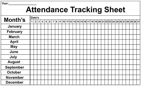 2020 Employee Attendance Calendar Record Template Free | Attendance ...