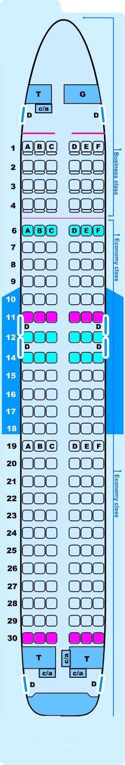 Air Canada Airbus A320 Seat Map